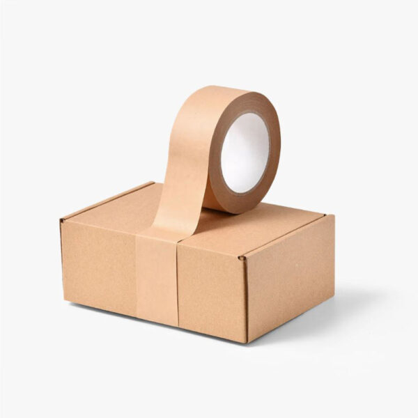 High-performance kraft paper tape with pressure-sensitive adhesive. CWG PSKPT-E100 offers quick tack, strong adhesion & eco-friendly carton sealing. 50mm x 50m roll.